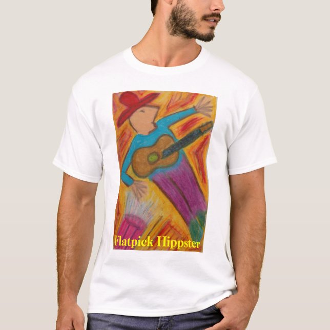 The Flatpick Hippster  T-Shirt (Front)