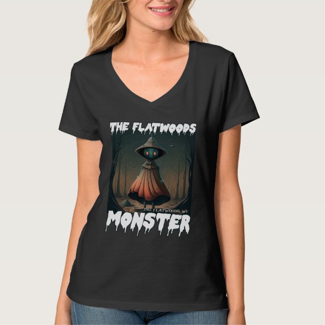The Flatwoods Monster 1952 Creepy Scary Cryptid Le T-Shirt (Front)