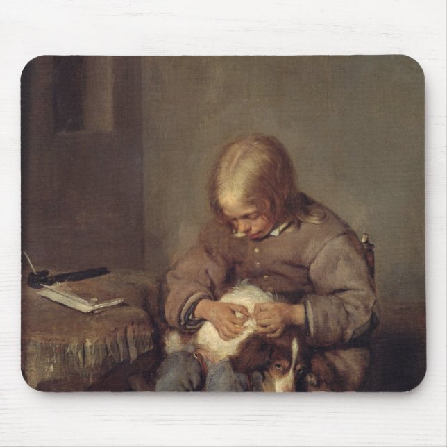 The Flea-Catcher  c.1655 Mouse Pad (Front)