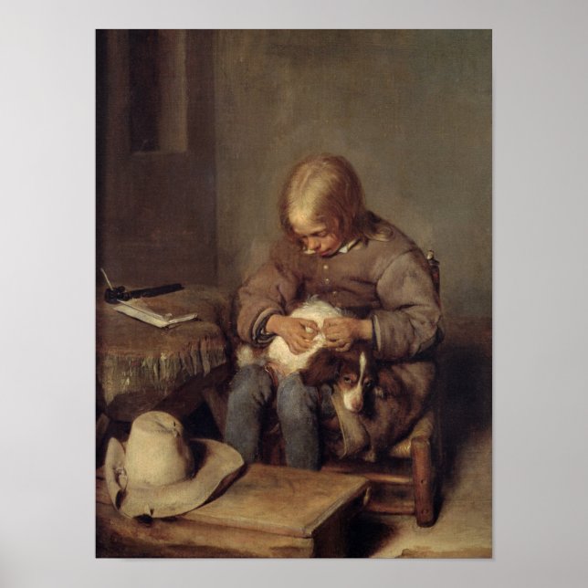 The Flea-Catcher  c.1655 Poster (Front)