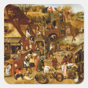 The Flemish Proverbs Square Sticker