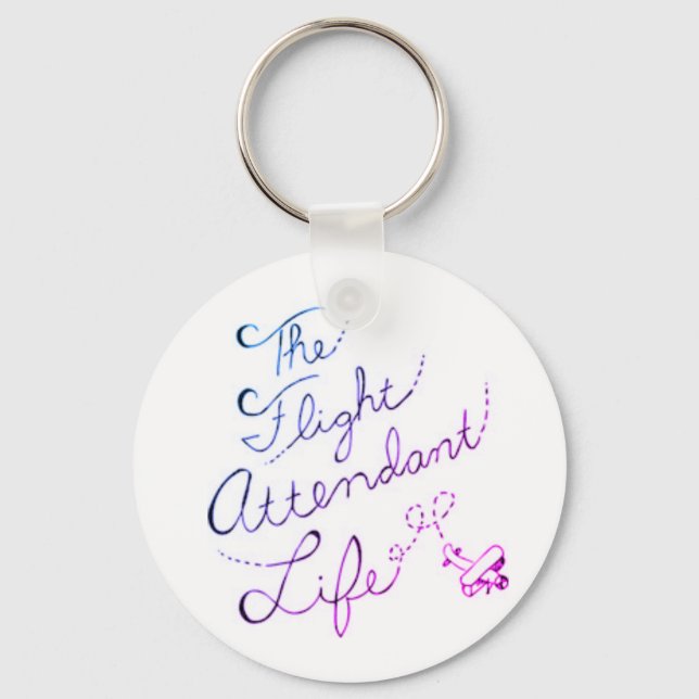 The Flight Attendant Life Bubble Keychain (Front)