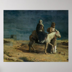 The Flight From The Sword of Herod, 1880 (oil on c Poster