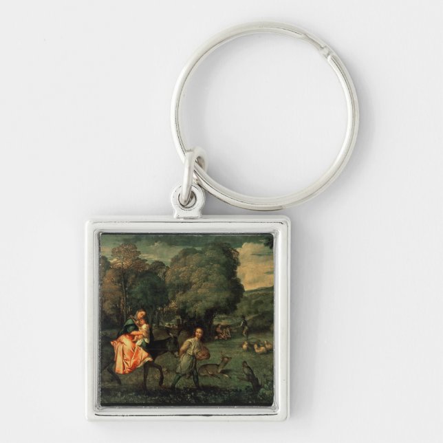 The Flight into Egypt, 1500s Key Ring (Front)