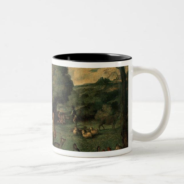 The Flight into Egypt, 1500s Two-Tone Coffee Mug (Right)