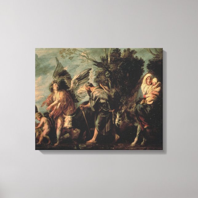The Flight into Egypt, 17th century Canvas Print (Front)