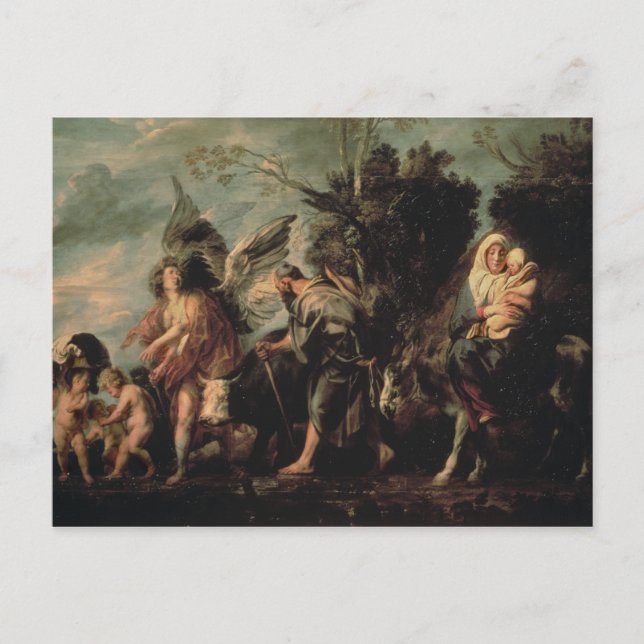 The Flight into Egypt, 17th century Postcard (Front)
