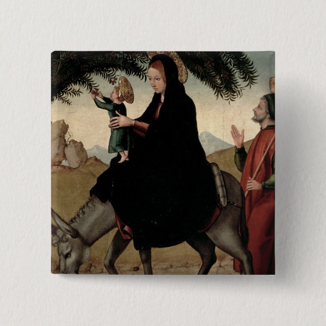 The Flight into Egypt 2 15 Cm Square Badge (Front)
