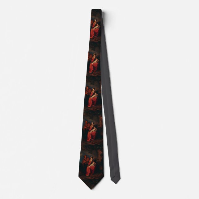 The Flight into Egypt Abraham Bloemaert Fine Art Tie (Front)