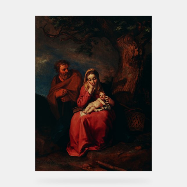The Flight into Egypt by Abraham Bloemaert  Acrylic Sign (Front)