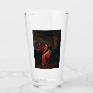 The Flight into Egypt by Abraham Bloemaert Glass