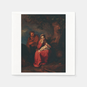 The Flight into Egypt by Abraham Bloemaert  Napkin