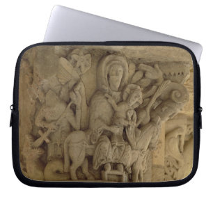 The Flight into Egypt, column capital relief from Laptop Sleeve