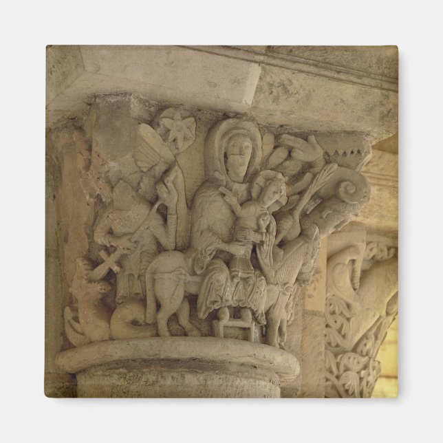 The Flight into Egypt, column capital relief from Magnet (Front)