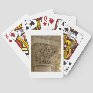 The Flight into Egypt, column capital relief from Playing Cards