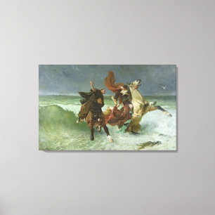 The Flight of Gradlon Mawr c.1884 Canvas Print