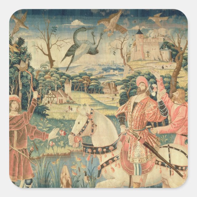 The Flight of the Heron, Franco-Flemish Square Sticker (Front)