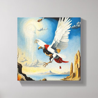 The Flight of the White Eagle and Ladybug Canvas Print