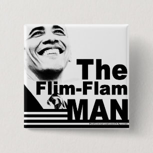 The Flim Flam Man 15 Cm Square Badge