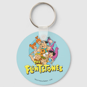 The Flintstones and Rubbles Family Graphic Key Ring