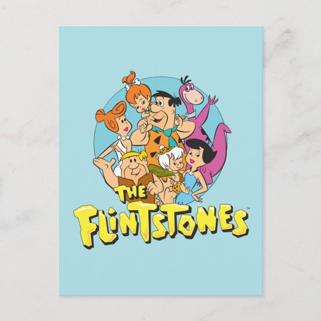 The Flintstones and Rubbles Family Graphic Postcard (Front)
