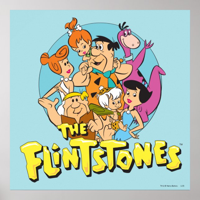 The Flintstones and Rubbles Family Graphic Poster (Front)
