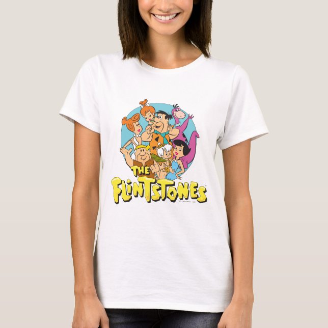 The Flintstones and Rubbles Family Graphic T-Shirt (Front)