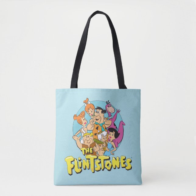 The Flintstones and Rubbles Family Graphic Tote Bag (Front)