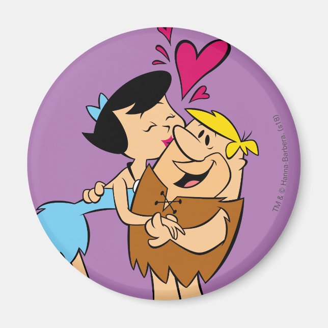 The Flintstones | Betty Kissing Barney Magnet (Front)