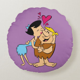 The Flintstones   Betty Kissing Barney Round Cushion