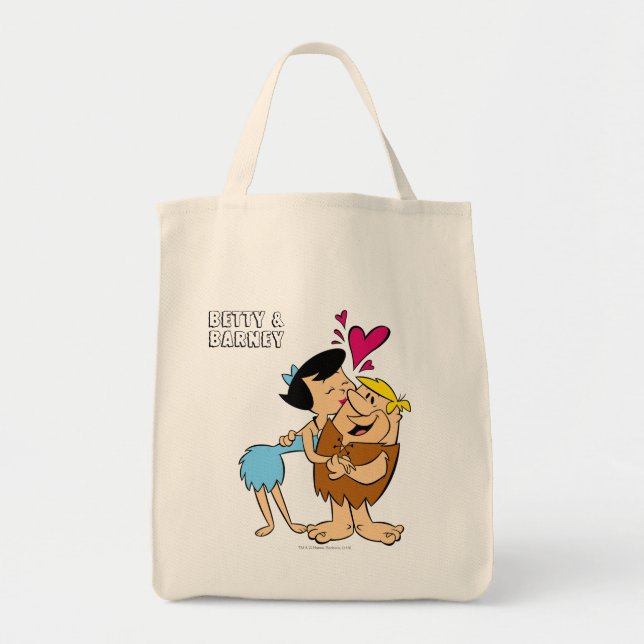 The Flintstones | Betty Kissing Barney Tote Bag (Front)