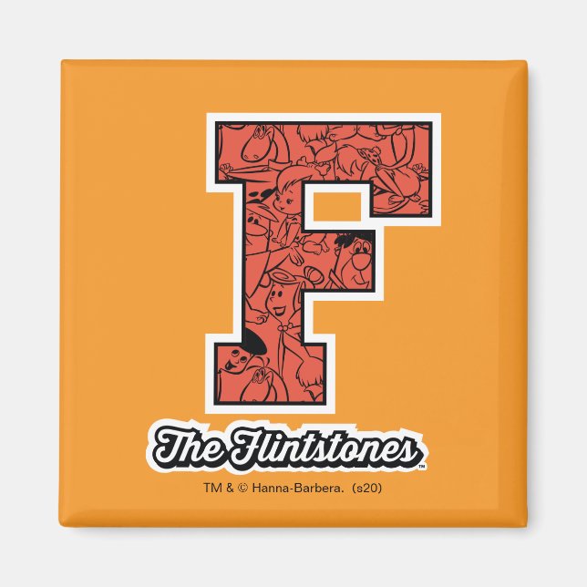The Flintstones | Collegiate Style Monogram Magnet (Front)