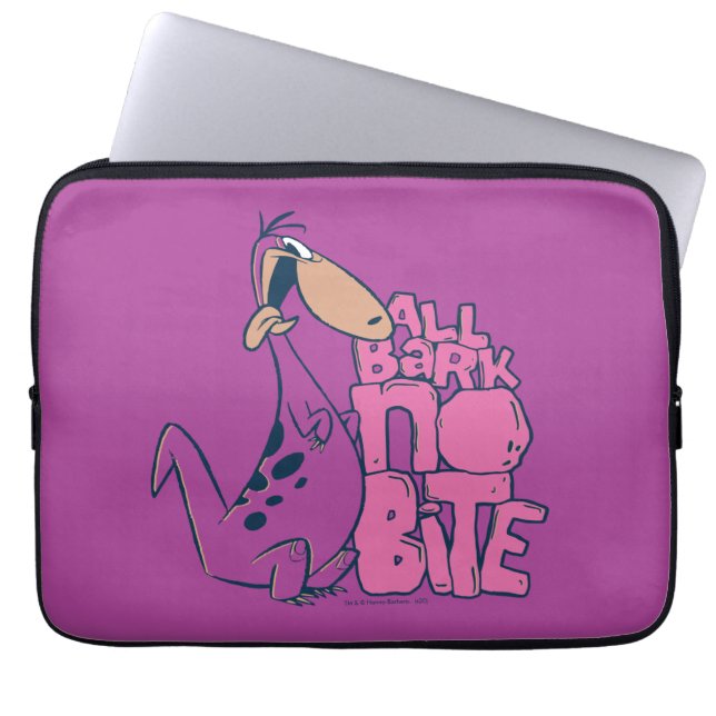The Flintstones | Dino - All Bark No Bite Laptop Sleeve (Front)