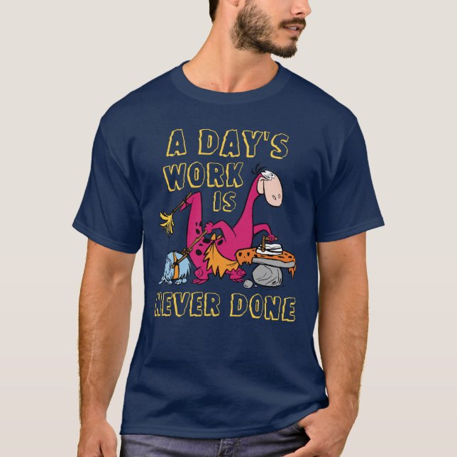 The Flintstones | Dino Cleaning House T-Shirt (Front)