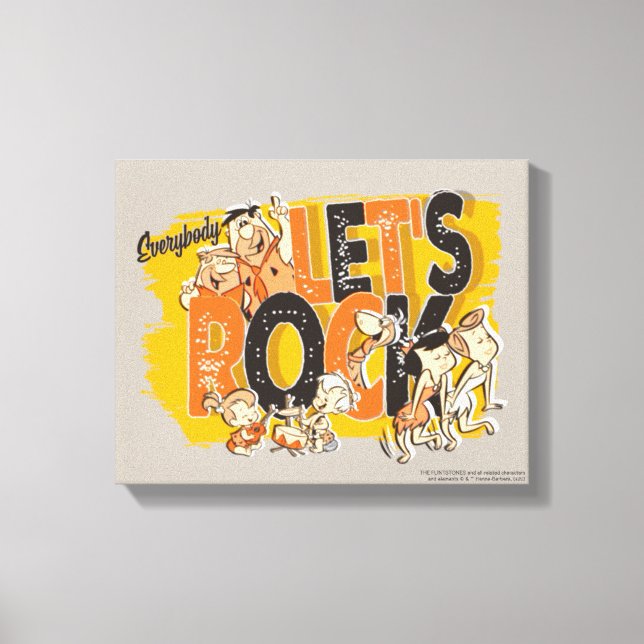 The Flintstones | Everybody Let's Rock Canvas Print (Front)