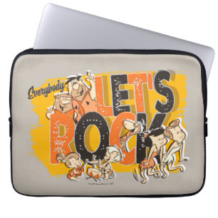 The Flintstones   Everybody Let's Rock Laptop Sleeve