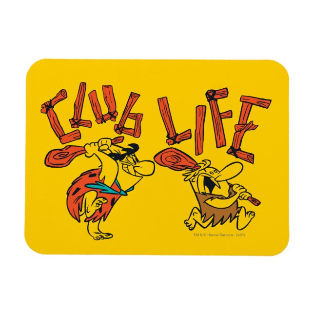 The Flintstones | Fred & Barney - Club Life Magnet (Horizontal)