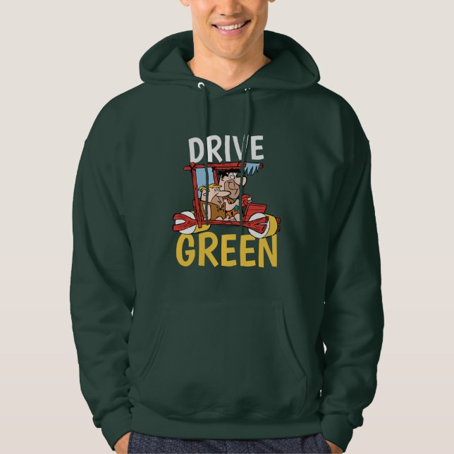 The Flintstones | Fred & Barney - Drive Green Hoodie (Front)