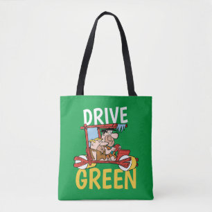 The Flintstones Fred & Barney - Drive Green Tote Bag