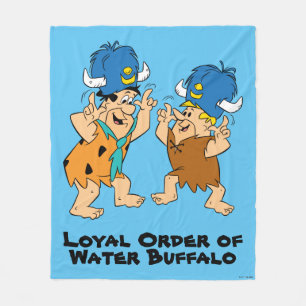 The Flintstones   Fred & Barney Water Buffaloes Fleece Blanket