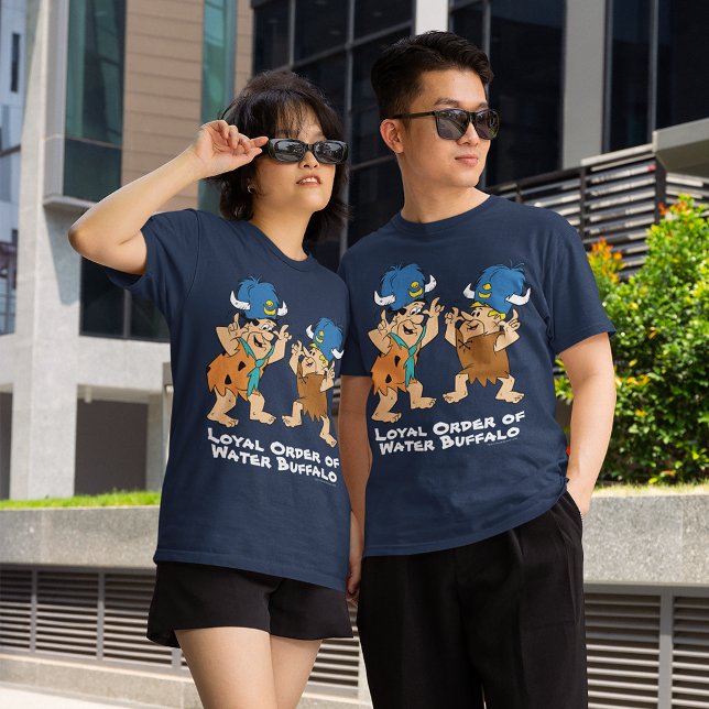 The Flintstones | Fred & Barney Water Buffaloes T-Shirt (Two people wearing t-shirts)
