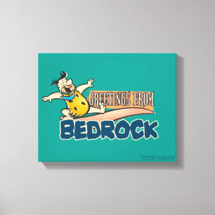 The Flintstones   Fred - Greetings From Bedrock Canvas Print