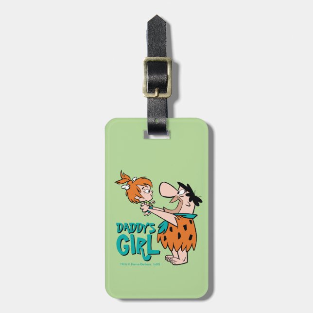 The Flintstones | Fred & Pebbles - Daddy's Girl Luggage Tag (Front Vertical)