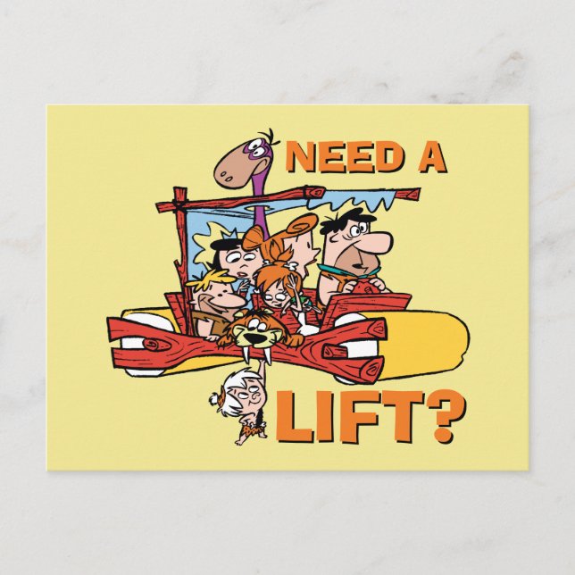 The Flintstones | Need A Lift? Invitation Postcard (Front)