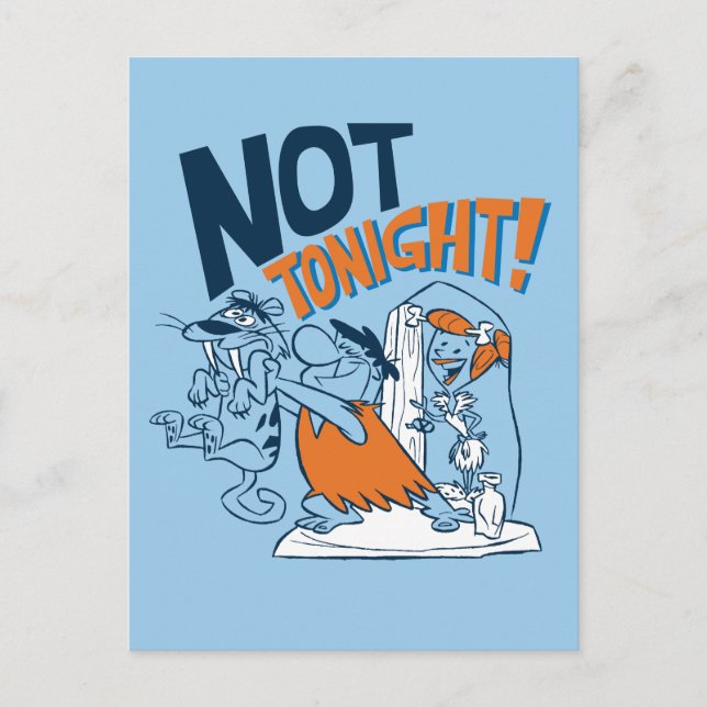 The Flintstones | Not Tonight! Invitation Postcard (Front)