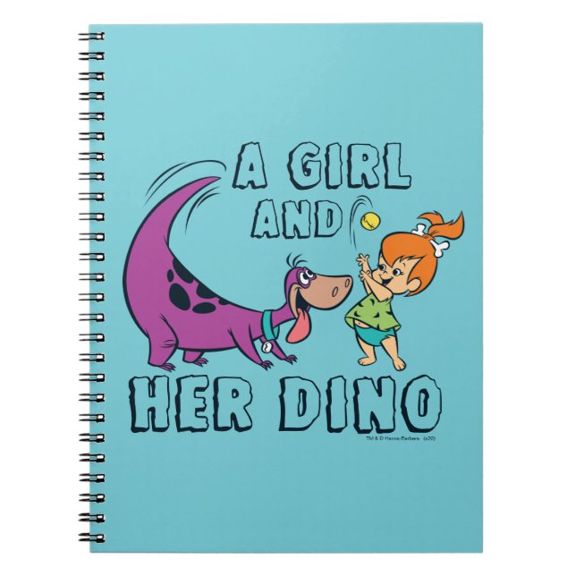 The Flintstones | Pebbles & Dino Play Ball Notebook (Front)