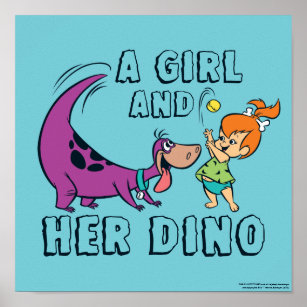 The Flintstones   Pebbles & Dino Play Ball Poster