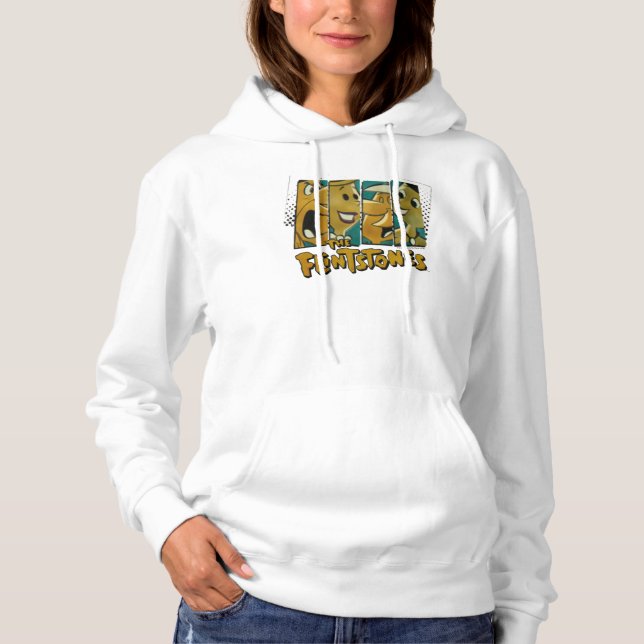 The Flintstones | Retro Comic Character Panels Hoodie (Front)