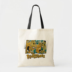 The Flintstones   Retro Comic Character Panels Tote Bag