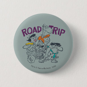 The Flintstones   Road Trip 6 Cm Round Badge